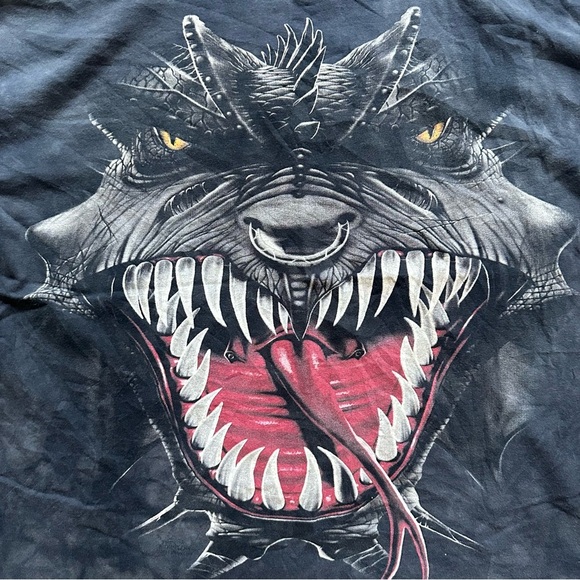 Vintage The Mountain Charcoal T-Shirt with graphic - Picture 2 of 6